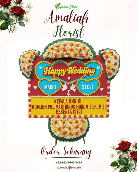 Papan Bunga Pernikahan Siketug